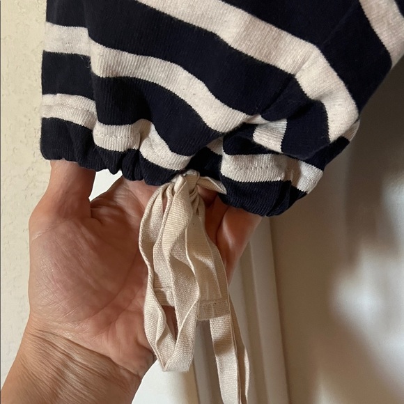 J. Crew Black and White Striped Long Sleeve Top - Picture 3 of 5